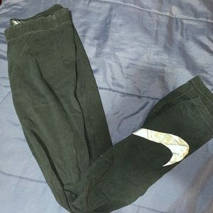 Nike metallic swoosh black leggings size S women’s
